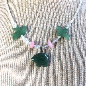 Fetish Bear and Bird Choker Necklace